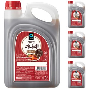 청정원 서해안 까나리 액젓 골드, 3kg, 4개