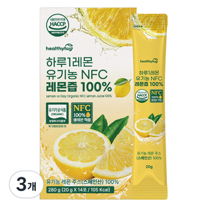 헬씨허그 하루1레몬 NFC 레몬즙 100%, 3개, 280g