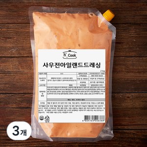 hcook 사우전아일랜드드레싱, 2kg, 3개