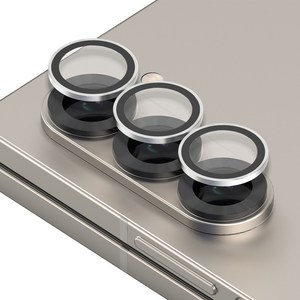 모란카노 강화유리 메탈 링 카메라 보호필름 세트 실버, 1세트