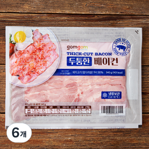 곰곰 두툼한 베이컨, 340g, 6개