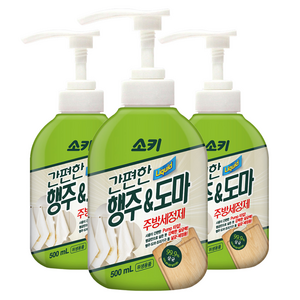 소키 간편한 행주 앤 도마 주방세정제, 500ml, 3개