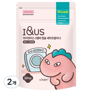 아이앤어스 3챔버 세탁조클리너 10개입, 110g, 2개