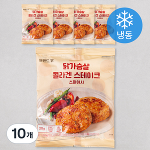 브랜드닭 콜라겐 스테이크 스파이시 (냉동), 100g, 10개