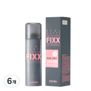 쏘내추럴 리얼 매트 메이크업 세팅 픽서, 75ml, 6개