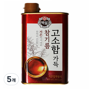 백설 고소함 가득 참기름, 400ml, 5개