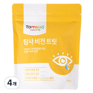 탐사 강아지 뉴트리션 트릿 눈&눈물 케어 300g, 단일 맛, 4개, 눈물 개선/눈건강