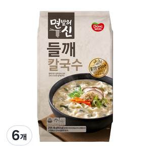 동원 면발의신 들깨칼국수 2인분, 258g, 6개