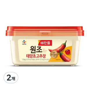 해찬들 원조 태양초 고추장, 1.5kg, 2개