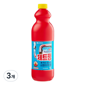 홈스타 파워액션 제트펑 배수구세정제, 1L, 3개