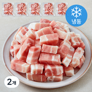 포크리퍼블리카 돼지삼겹살 슬라이스 구이 찌개용 5개입 (냉동), 2개, 1kg