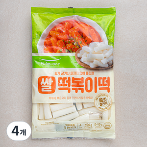 풀무원 쌀 떡볶이떡, 600g, 4개