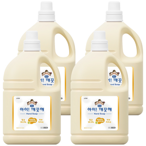 아이깨끗해 향균 폼 핸드솝 순 보송보송 파우더향, 4.5L, 4개