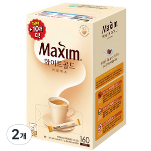 맥심 화이트 골드 커피믹스, 11.7g, 160개입, 2개