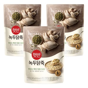 햇반 녹두닭죽, 420g, 3개