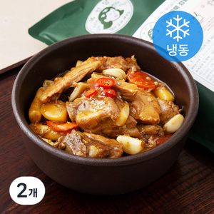 복선당 야채듬뿍 정통 돼지 갈비찜&떡 (냉동), 1640g, 2개