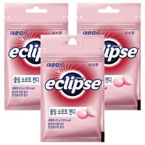 이클립스 쿨링 소프트 캔디 리치향, 45g, 3개