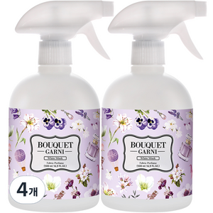 부케가르니 섬유탈취제 화이트 머스크, 500ml, 4개