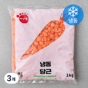 마당발 당근 (냉동), 1kg, 3개