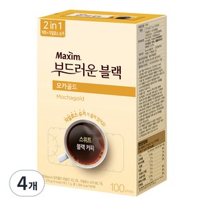 맥심 모카골드 부드러운 블랙 커피믹스, 100개입, 4개, 2.7g