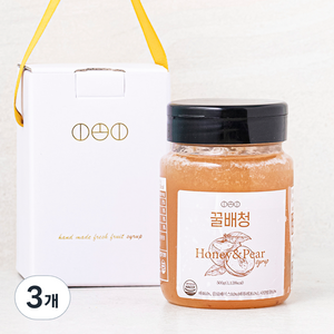 짱죽 진한 이오이 수제 꿀배청, 500g, 3개