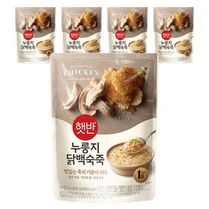 햇반 누룽지닭백숙죽, 5개, 420g