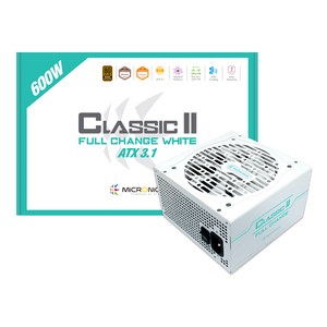 마이크로닉스 Classic II 풀체인지 600W 80PLUS브론즈 ATX3.1 화이트, HP1-N600ST-E12S