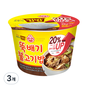 오뚜기 뚝배기 불고기밥 컵밥, 320g, 3개