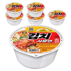 농심 김치사발면 86g, 6개