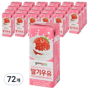 곰곰 멸균 딸기 우유, 190ml, 72개