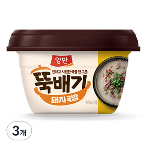 양반 뚝배기 돼지국밥, 282.5g, 3개