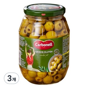 카르보넬 피티드 그린 올리브, 935g, 3개