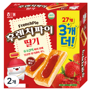 해태제과 후렌치파이 딸기, 384g, 2개