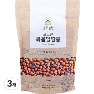 상하농원 고소한 볶음알땅콩, 500g, 3개