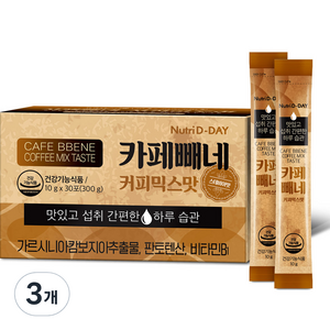 뉴트리디데이 카페빼네 커피믹스맛 30포, 300g, 3개