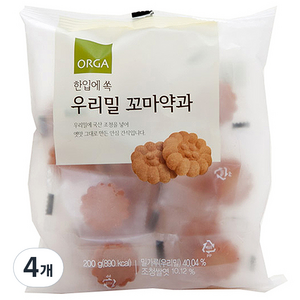 올가홀푸드 한입에 쏙 우리밀 꼬마약과, 200g, 4개