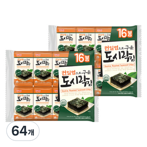 삼육김 천일염으로 구운 도시락김, 4g, 64개