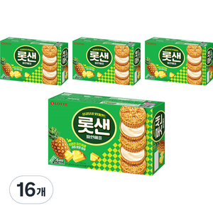 롯데웰푸드 롯데샌드 파인애플 6p, 16개, 315g