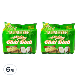 타이 빈 다낭 코코넛크래커, 180g, 6개