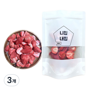 니칩내칩 동결건조 딸기 슬라이스, 20g, 3개