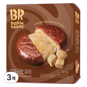 배스킨라빈스 쫀떡궁합 파이, 3개, 264g