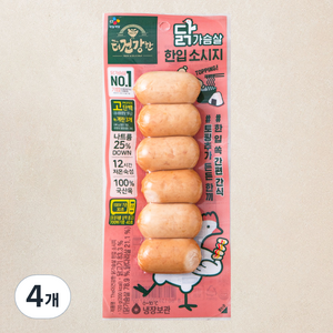 더건강한 닭가슴살 한입 소시지, 120g, 4개