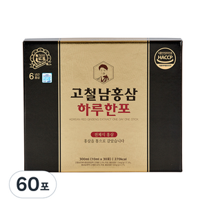 고철남홍삼 하루한포 홍삼 스틱, 100ml, 6개