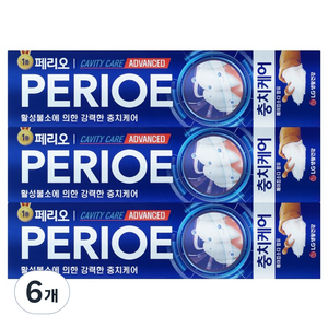 페리오 캐비티케어 어드밴스드 플러스 불소치약, 130g, 6개