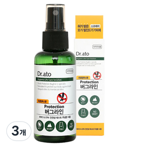 닥터아토 프로텍션 버그라인 해충기피스프레이, 60ml, 3개