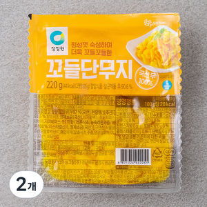 청정원 꼬들단무지, 220g, 2개