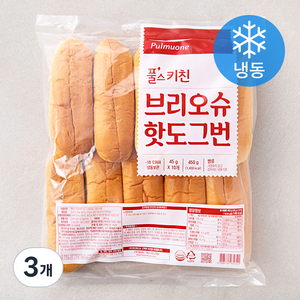 풀무원 풀스키친 브리오슈 핫도그번 10개 (냉동), 450g, 3개