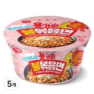 하림 용가리 불볶음면 까르보나라 컵 118g, 5개
