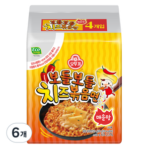 오뚜기 보들보들 치즈볶음면 매운맛 130g, 24개