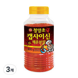 진미 청양초 캡사이신분말 고추, 400g, 3개